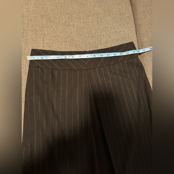Banana Republic Black striped Skirt Women Size 6 With Pleat And Pockets - Picture 15 of 16